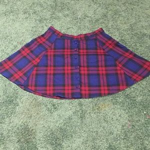 Plaid schoolgirl skirt